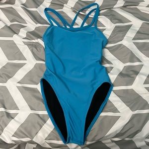 Jolyn Light Blue “Murray” One-Piece Onesie Practice Swimsuit Size 26 (2/4)